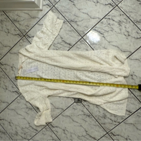 Soft Surroundings Calistoga Pointelle Cardigan Ivory Pearl M - Picture 3 of 9